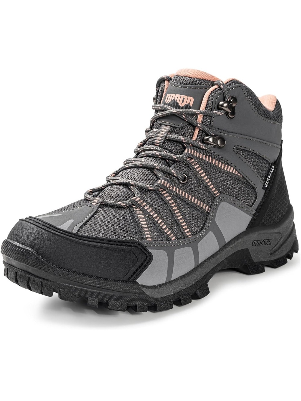 Rcord Women’s Gray and Pink Waterproof Hiking wBoots